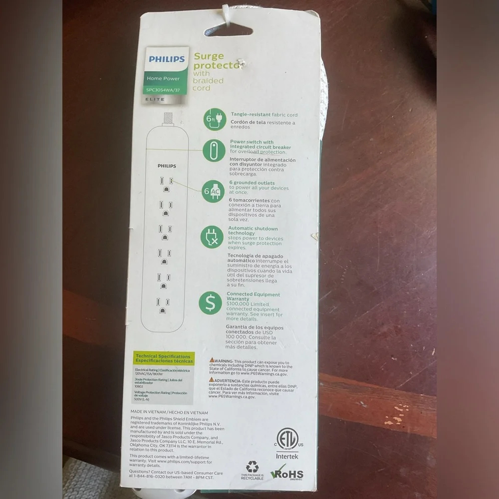Philips outlet surge